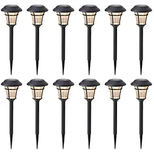 12 Pack Solar Pathway Lights Outdoor Solar Garden Lights for Patio, Yard, Driveway