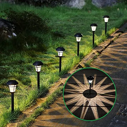 12 Pack Solar Pathway Lights Outdoor Solar Garden Lights for Patio, Yard, Driveway