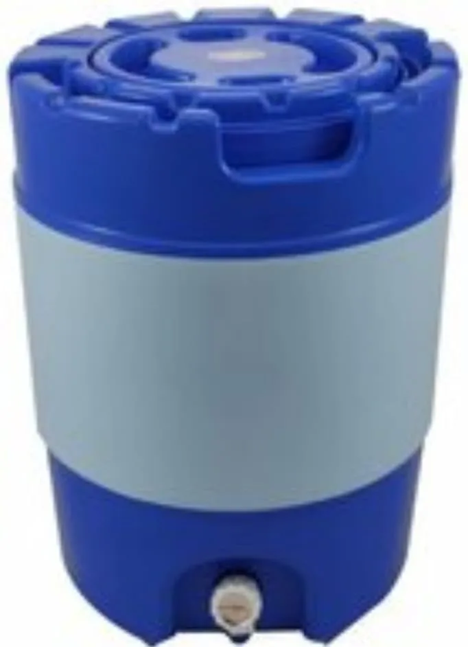 16 L Blue Insulated Water Dispenser Thermos Flask Container with Handle & a Tap