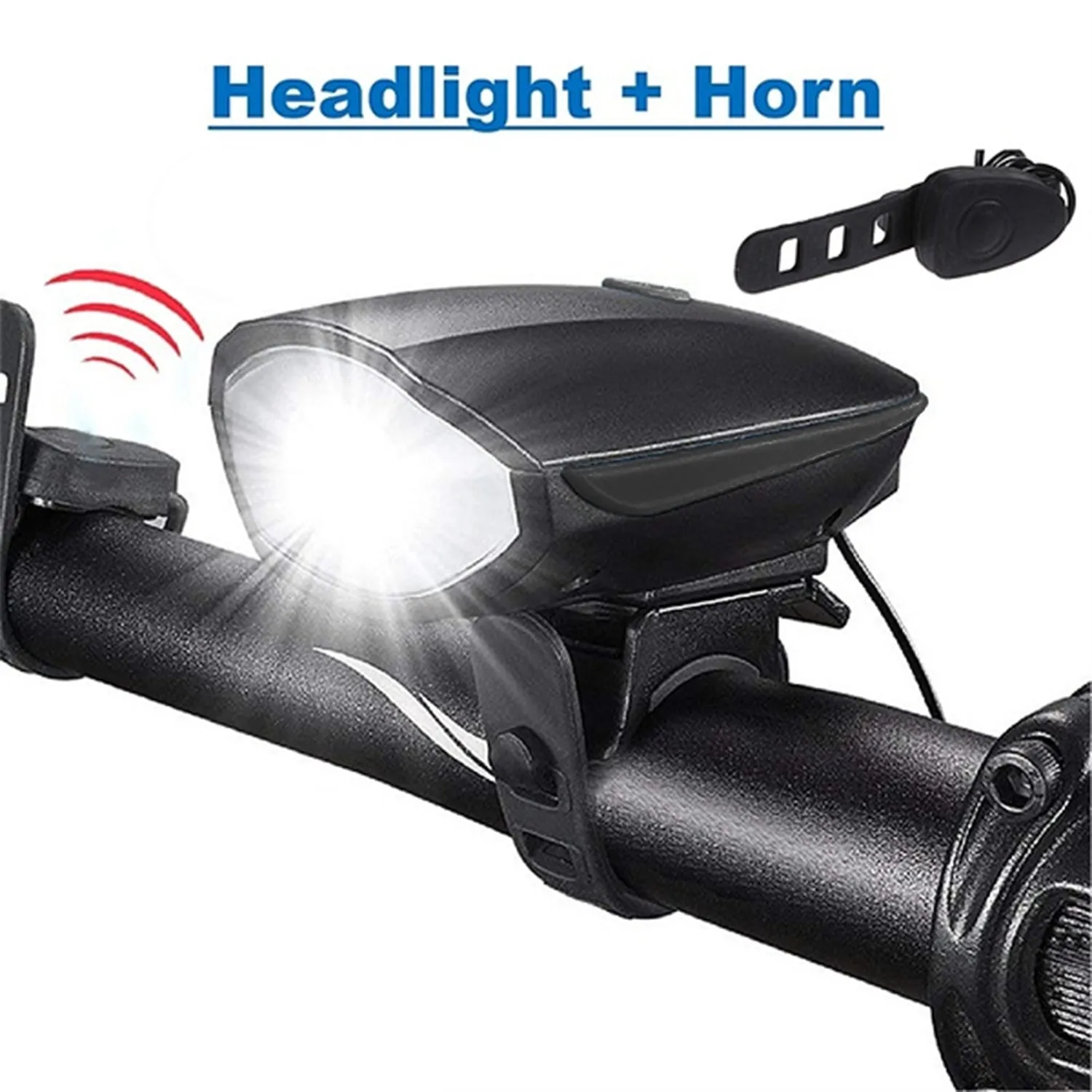 1718 Bicycle Horn with LED Light Work On Battery