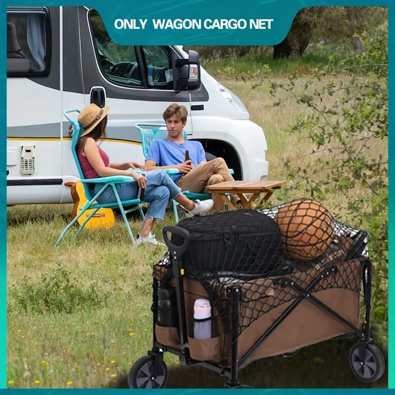 1pc Utility Wagon Net, Wagon Cargo Net, Wagon Parts Cargo Net, Heavy Duty Nylon Net For Garden Cart, Folding Trolley, Cart