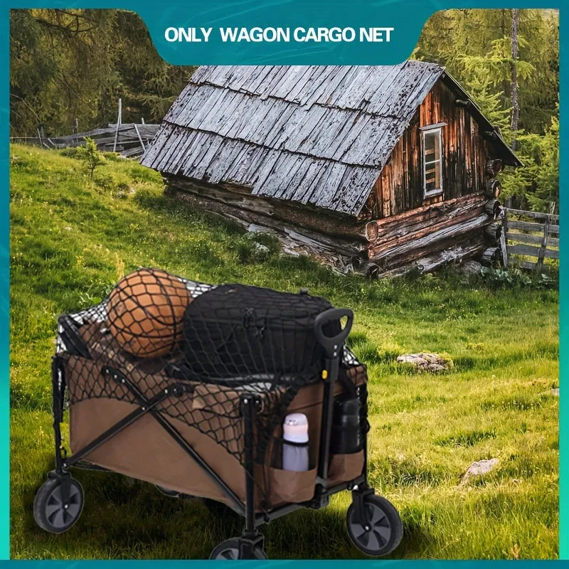 1pc Utility Wagon Net, Wagon Cargo Net, Wagon Parts Cargo Net, Heavy Duty Nylon Net For Garden Cart, Folding Trolley, Cart