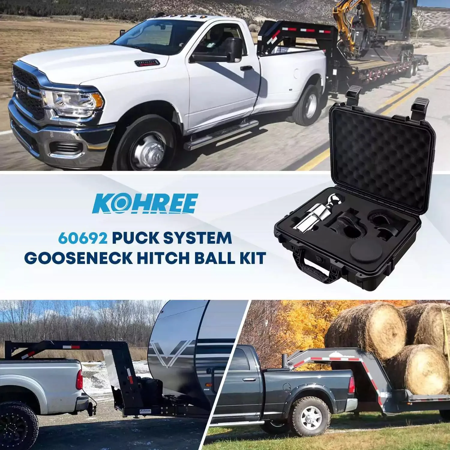 60692 Puck System Gooseneck Ball Hitch Kit