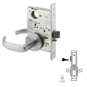 Accentra (Yale) PBR8891FL-24VDC-626-REX-LC Electric Mortise Lock, Outside Fail Secure Single Cylinder, Less Cylinder