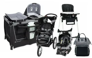 Baby Trend Jogger Stroller with Car Seat Travel System Playard High Chair Bag