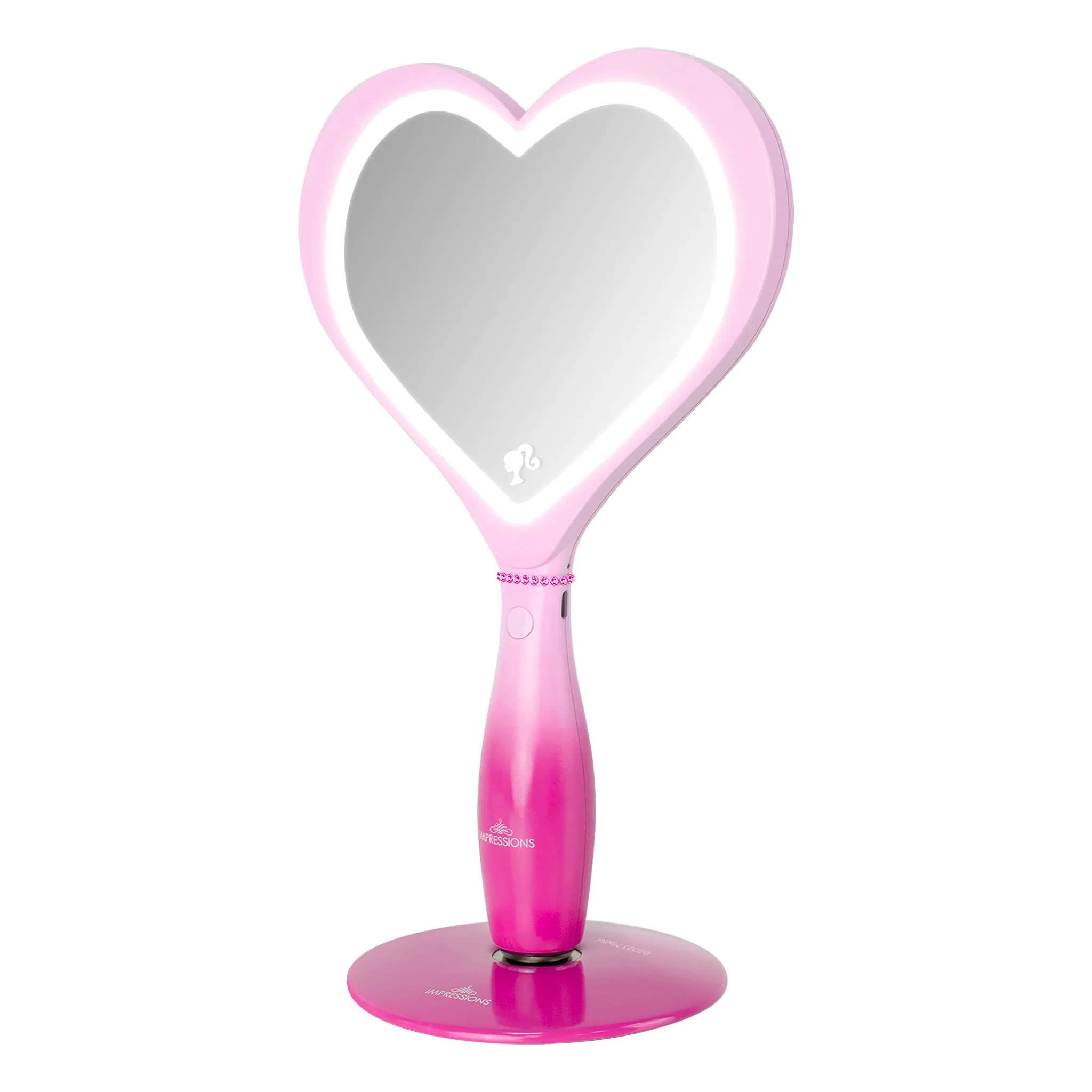 Barbie™ LED Handheld Makeup Mirror with Standing Base