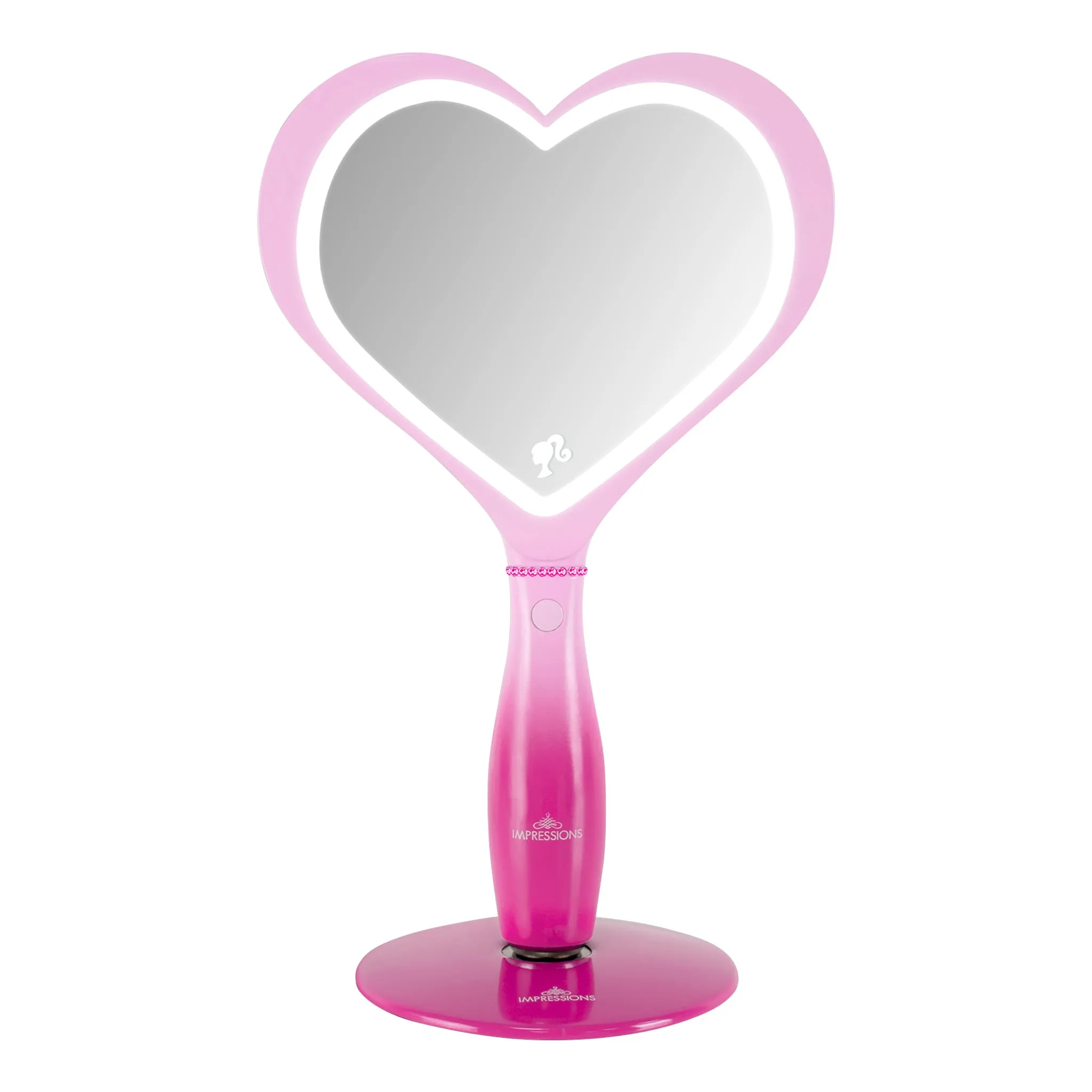 Barbie™ LED Handheld Makeup Mirror with Standing Base