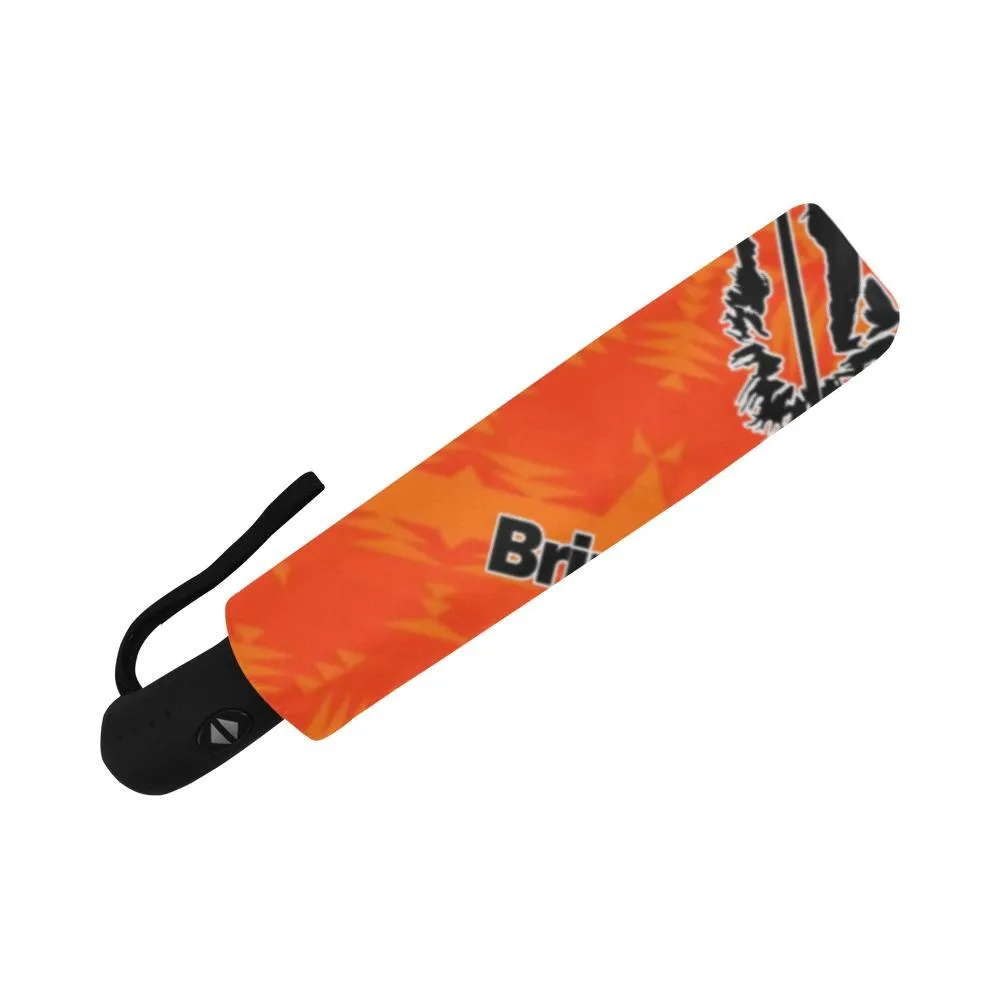 Between the Mountains Orange Bring Them Home Auto-Foldable Umbrella