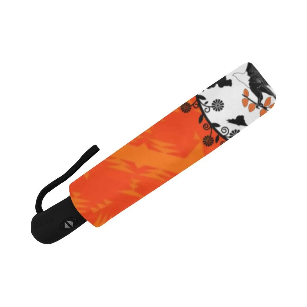 Between the Mountains Orange Carrying Their Prayers Auto-Foldable Umbrella