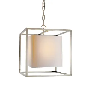 Caged Small Lantern, Polished Nickel