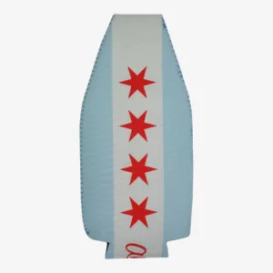 Chicago Flag Bottle Cooler