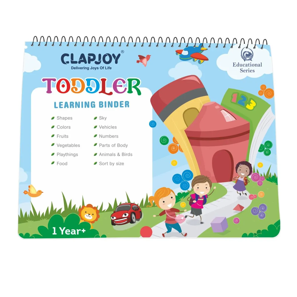 Clapjoy Velcro Book Preschool Busy Book Toddler,Kids/Children 16 Activities,Preschool Learning Montessori Toys,16 In 1 Busy Book&Return Gift For Toddlers For Kids Of Age Up To 4 Years (Level 1),Multi