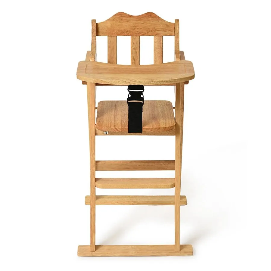 Cuddle Rubber Wood Brown High Chair