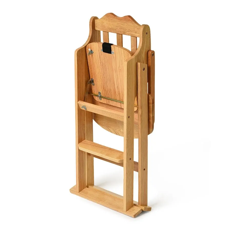 Cuddle Rubber Wood Brown High Chair