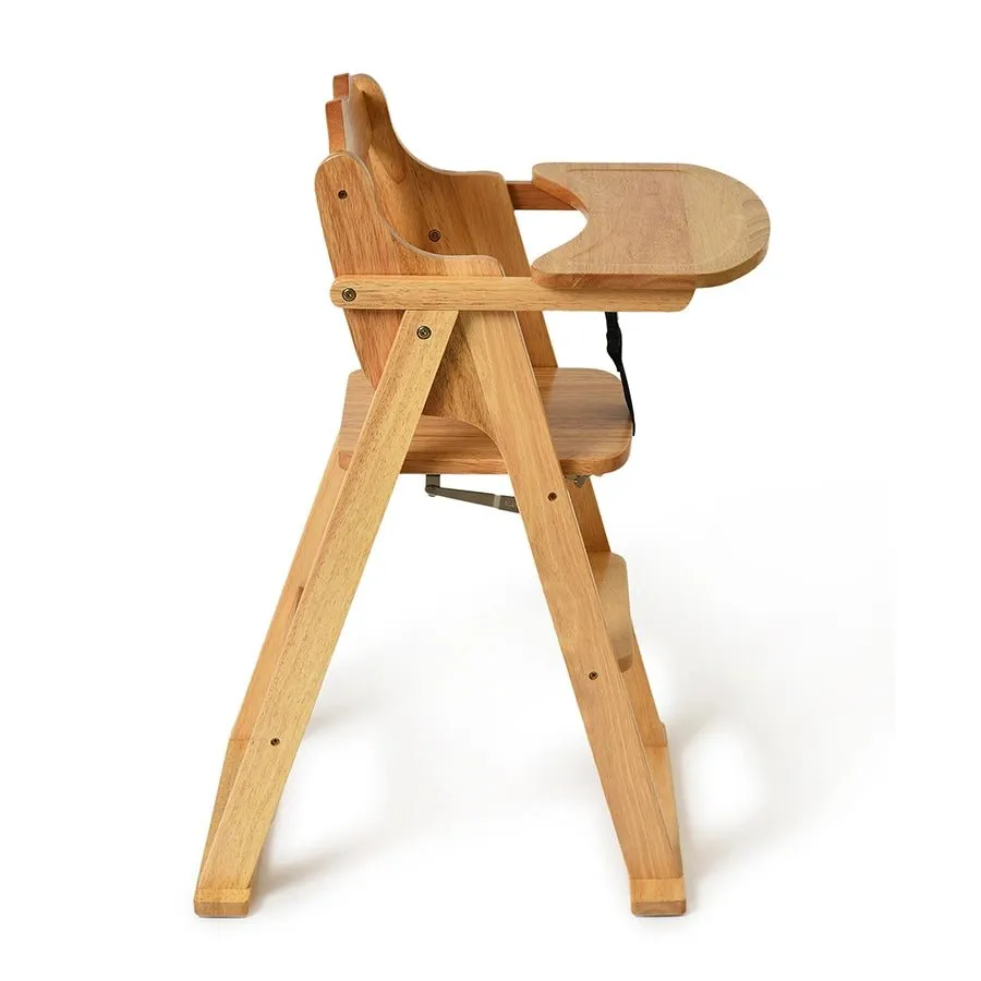 Cuddle Rubber Wood Brown High Chair