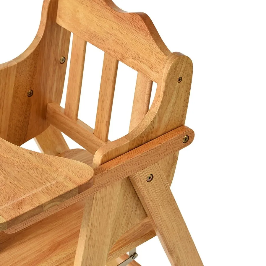 Cuddle Rubber Wood Brown High Chair