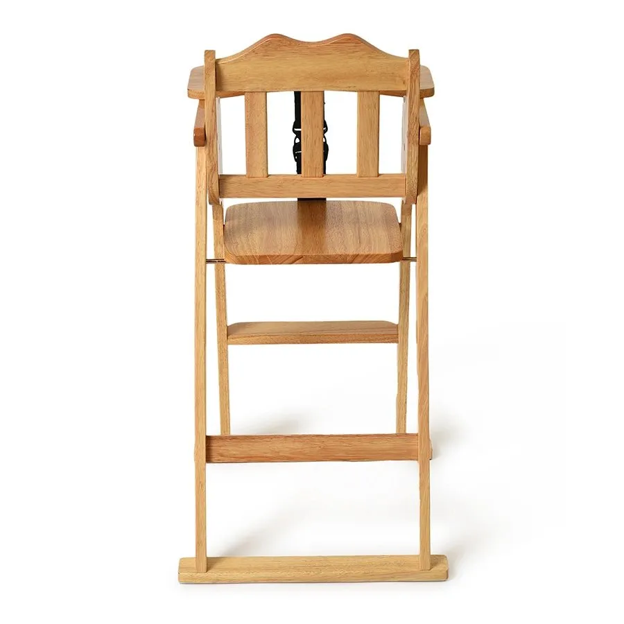 Cuddle Rubber Wood Brown High Chair