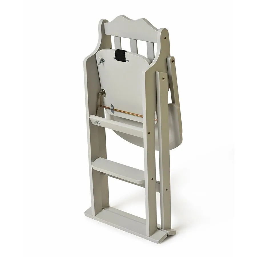 Cuddle Rubber Wood Grey High Chair