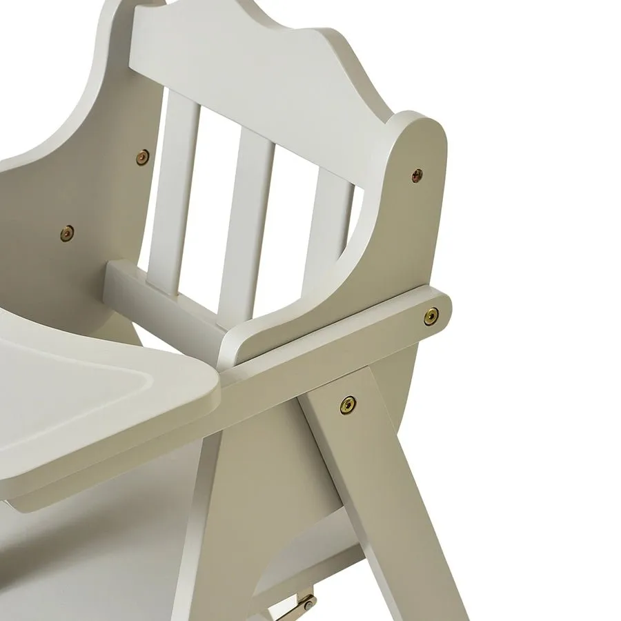 Cuddle Rubber Wood Grey High Chair