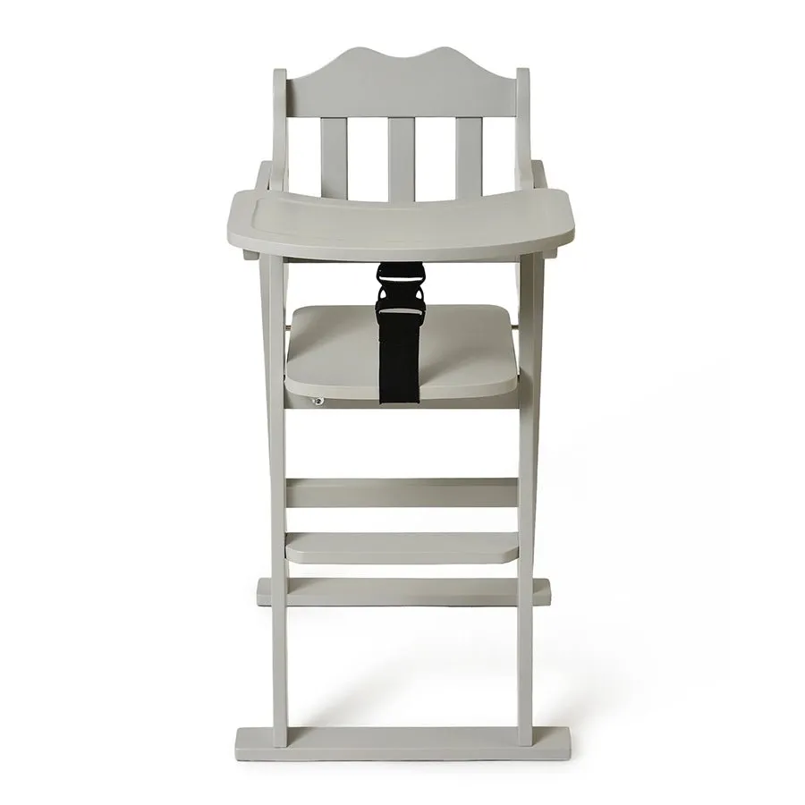 Cuddle Rubber Wood Grey High Chair