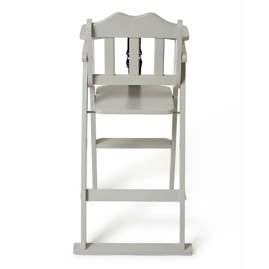 Cuddle Rubber Wood Grey High Chair