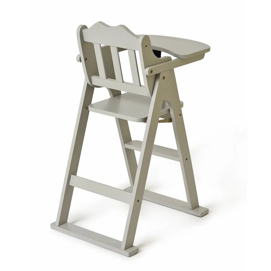 Cuddle Rubber Wood Grey High Chair