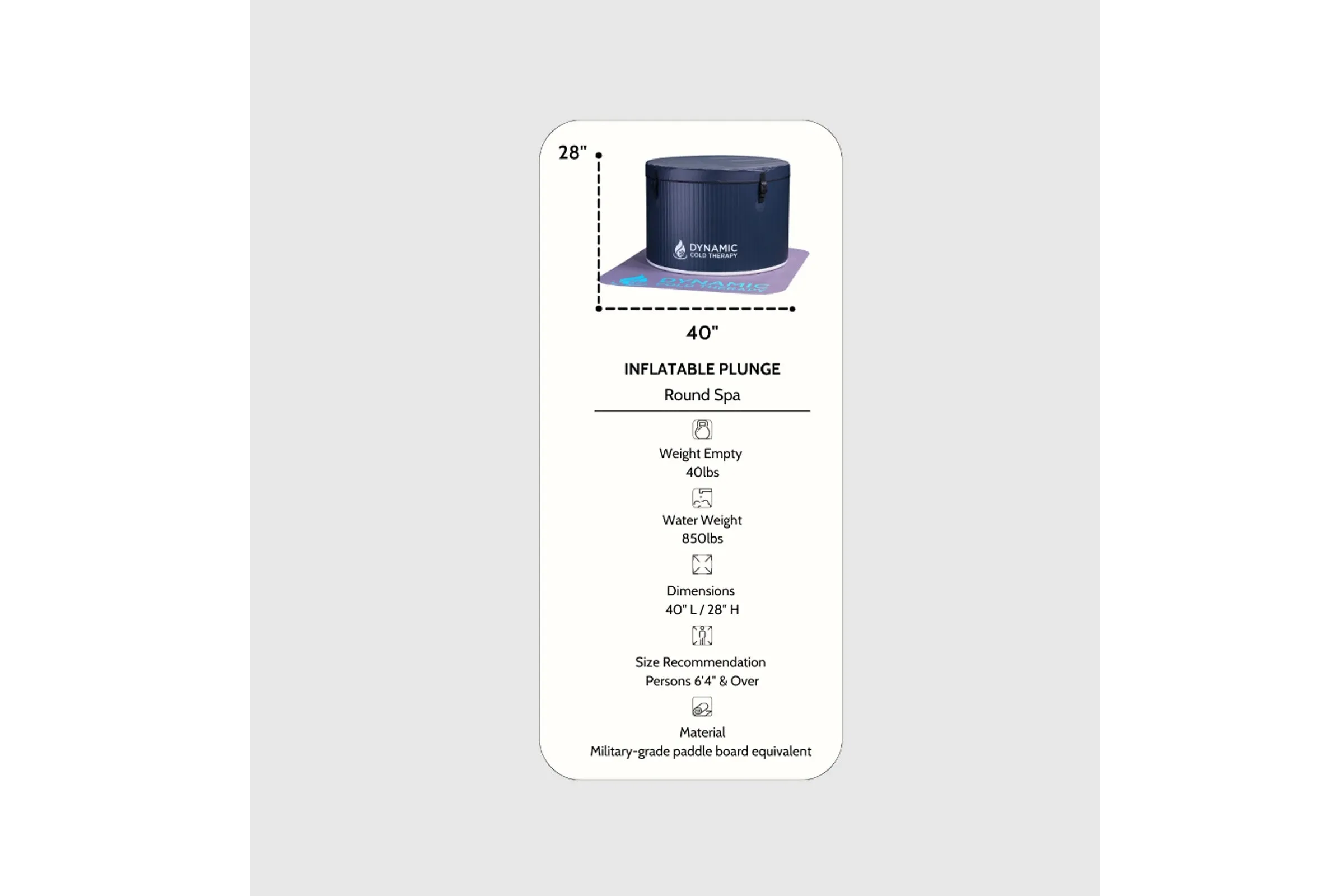 Dynamic Cold Therapy Inflatable Round Cold Plunge