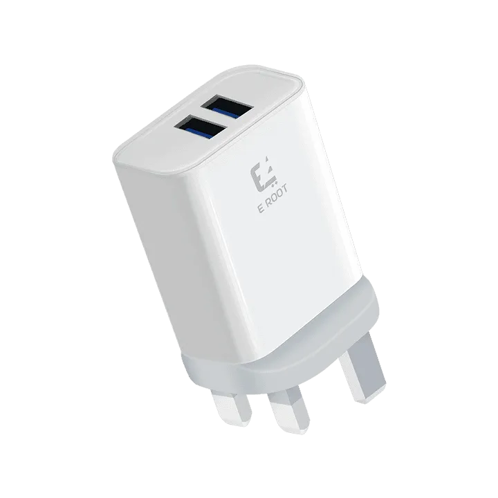 E-Root Dual usb charger with Lightning cable