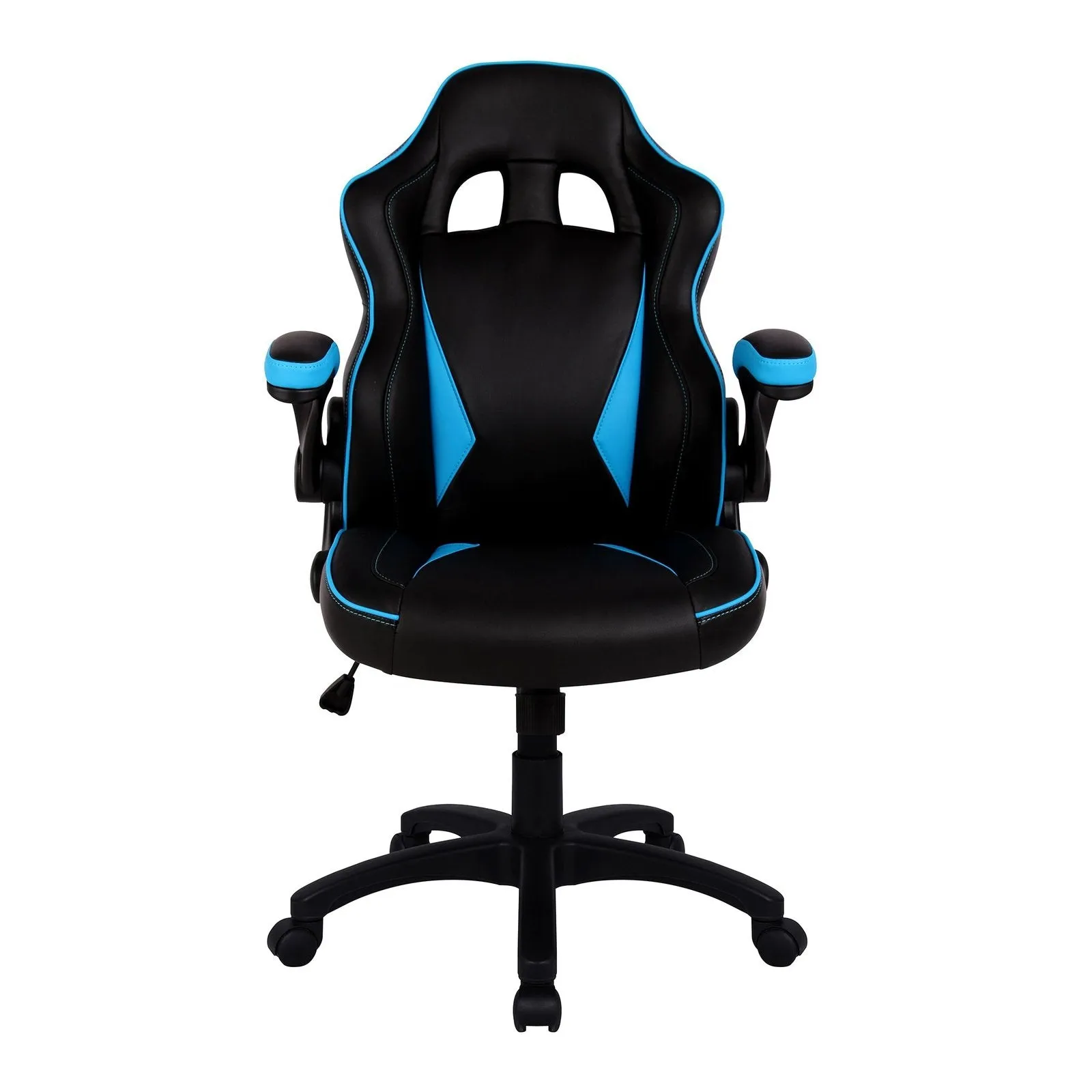 Executive Ergonomic Gaming Style Office Chair with Folding Arms, Integral Headrest and Lumbar Support