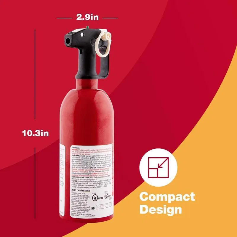 First Alert 2 lb Fire Extinguisher For Auto US DOT Agency Approval