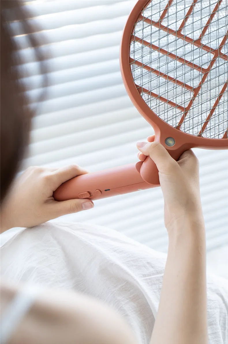 Foldable electric mosquito swatter charger