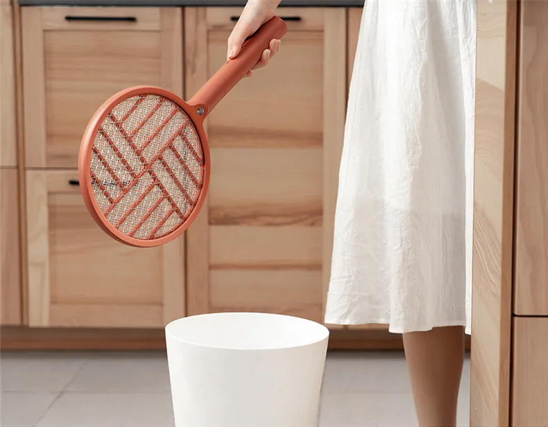 Foldable electric mosquito swatter charger