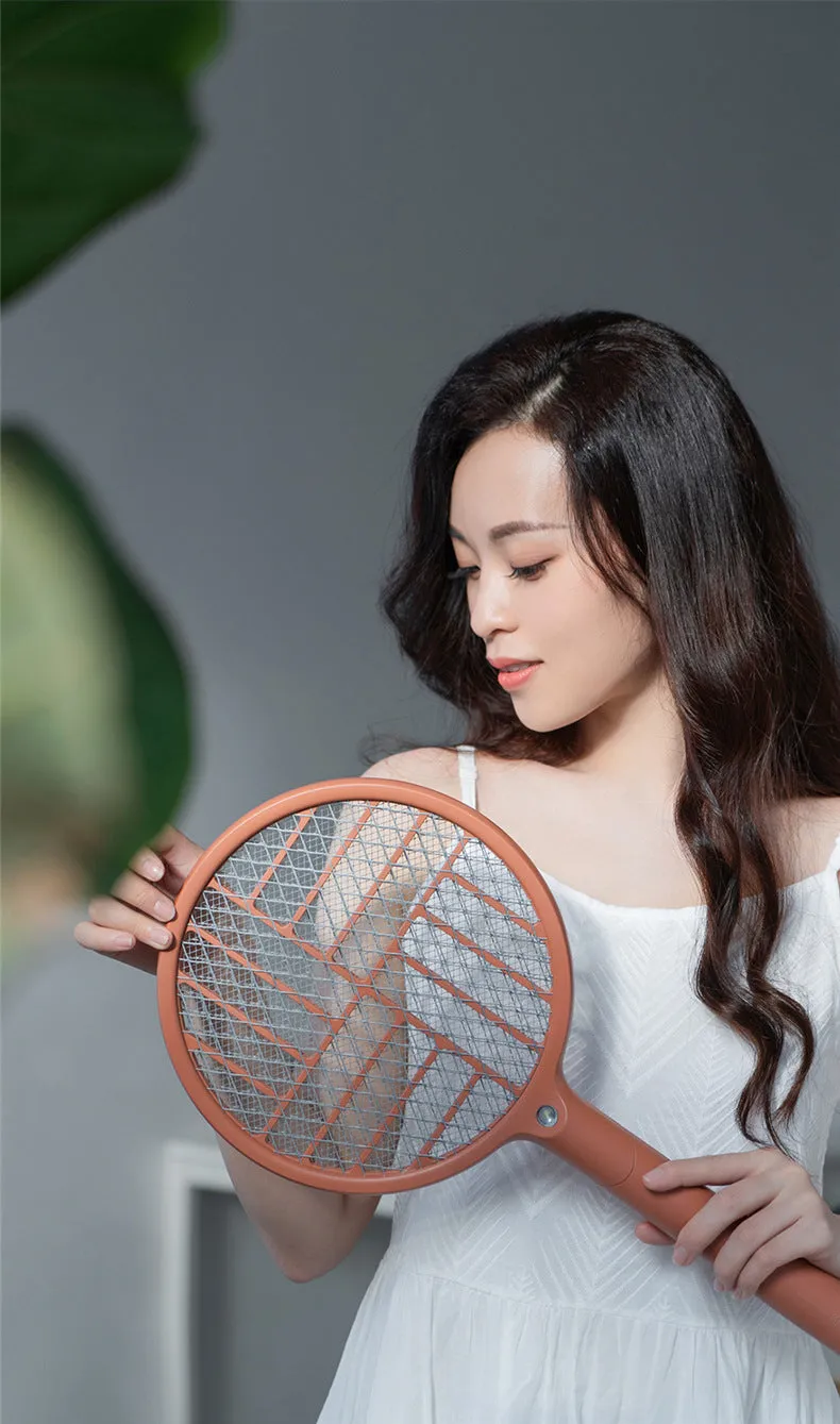 Foldable electric mosquito swatter charger