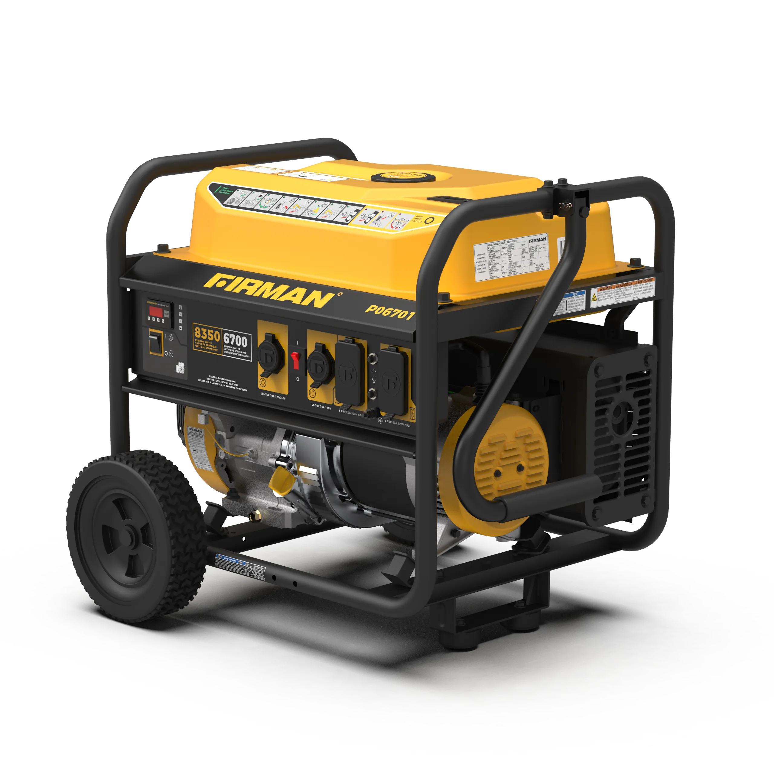 Gas Portable Generator 8350W Recoil Start 120/240V