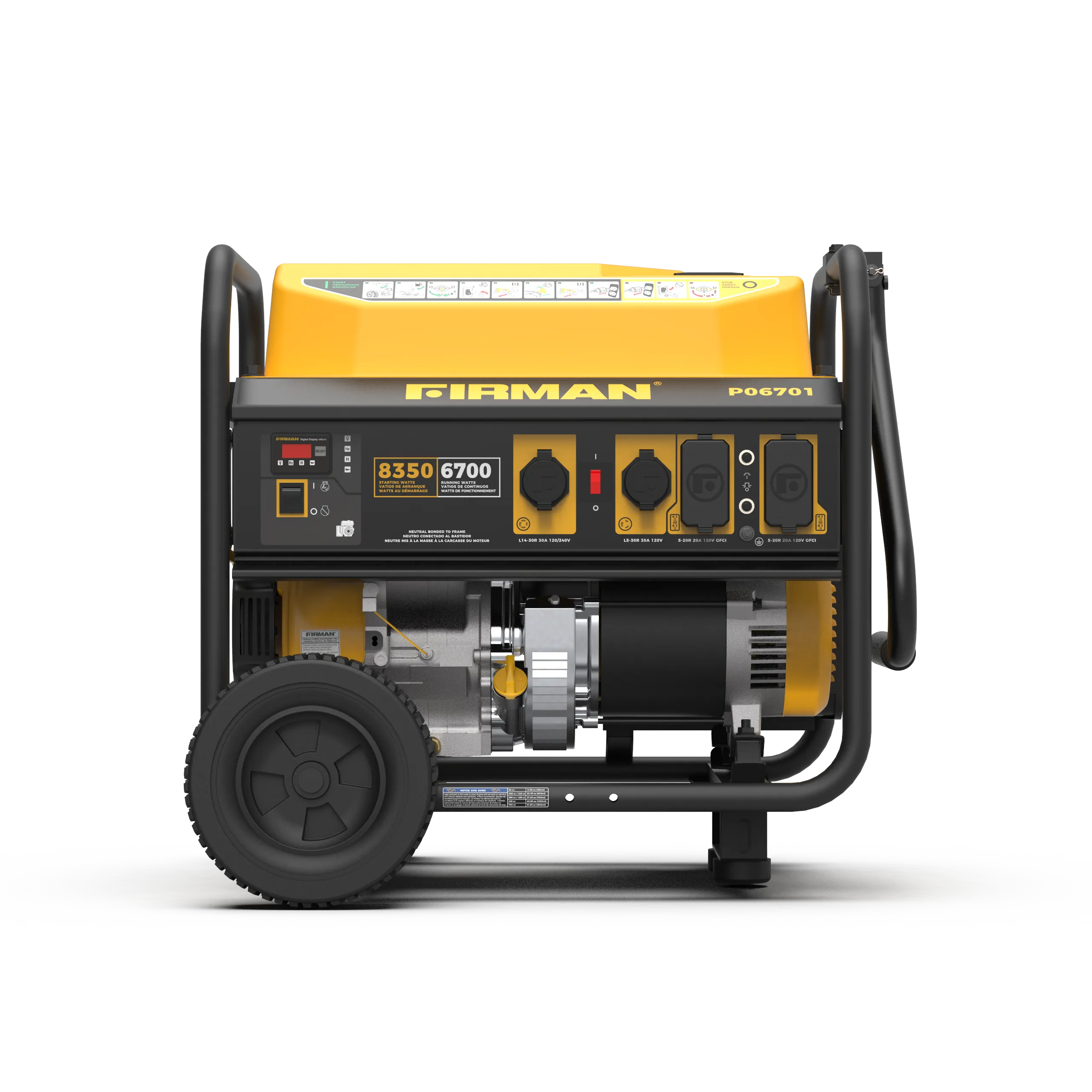 Gas Portable Generator 8350W Recoil Start 120/240V