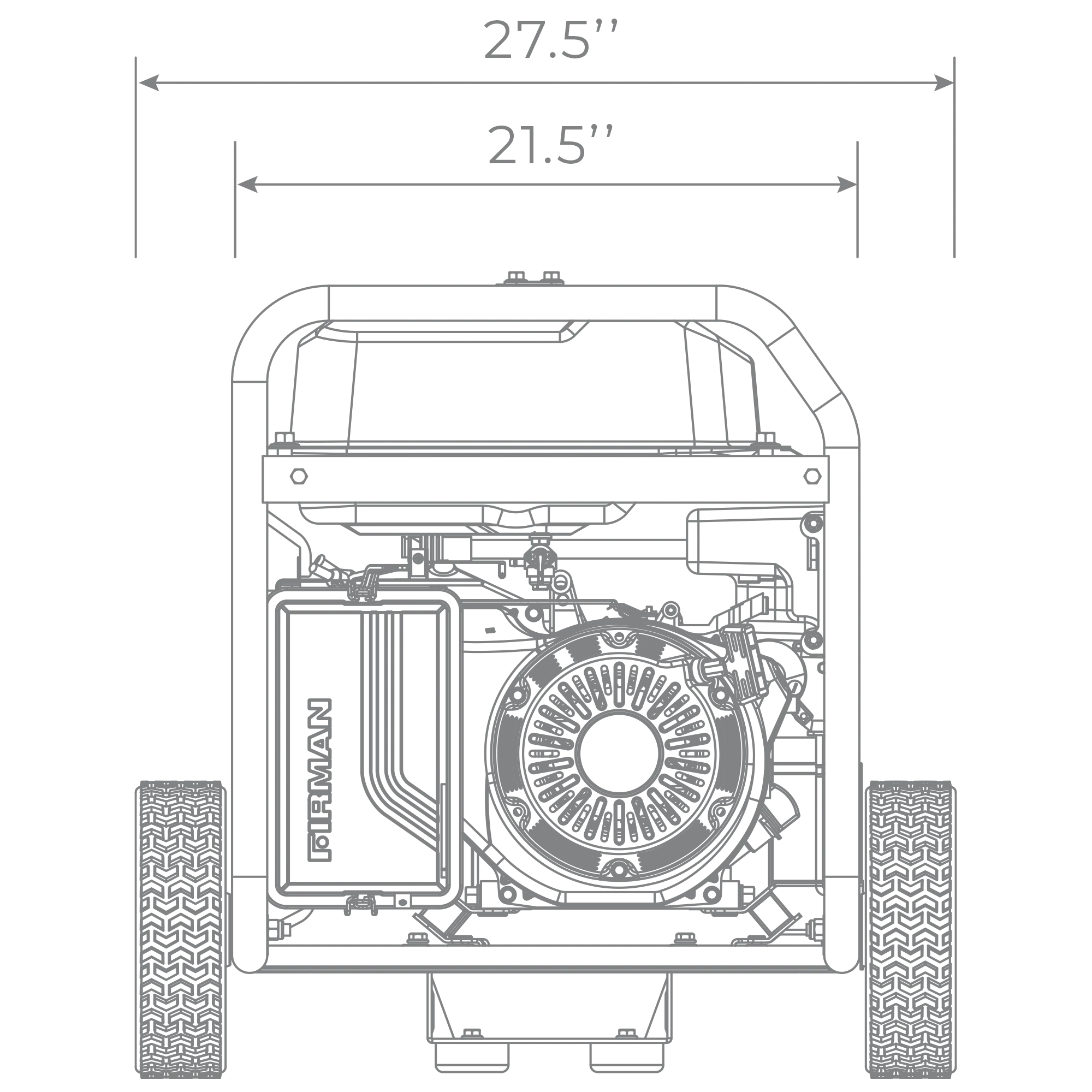 Gas Portable Generator 8350W Recoil Start 120/240V