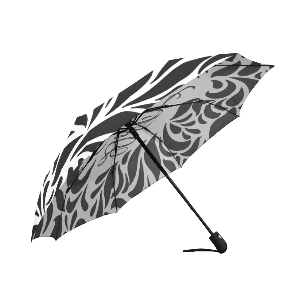 GORGIOUS LEAF BLCCWHT Auto-Foldable Umbrella