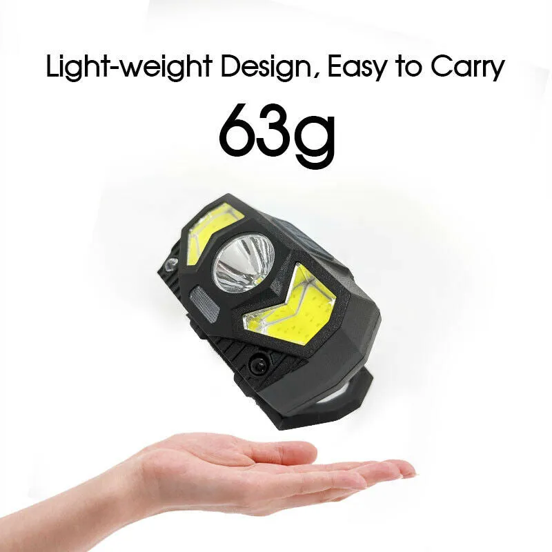 Head Torch LED Headlight COB Camping Headlamp USB Rechargeable