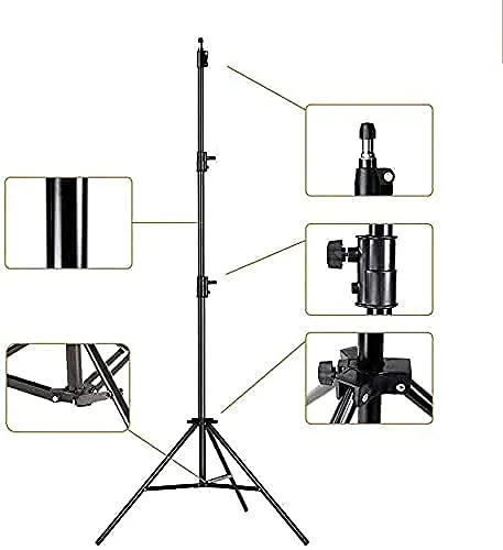 Heavy Duty 9 Feet Big Tripod Stand Light Weight Adjustable Big Tripod Stand Holder, For Mobile and Camera Photography & Video Shooting | Ring Light | Reflector | Flash Units | Light Lamps | Diffuser