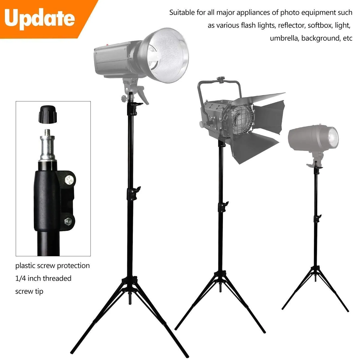 Heavy Duty 9 Feet Big Tripod Stand Light Weight Adjustable Big Tripod Stand Holder, For Mobile and Camera Photography & Video Shooting | Ring Light | Reflector | Flash Units | Light Lamps | Diffuser