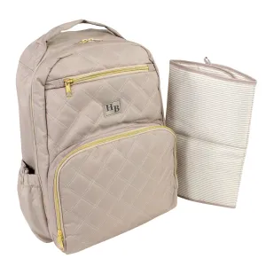 Hudson Baby Premium Diaper Bag Backpack and Changing Pad, Taupe