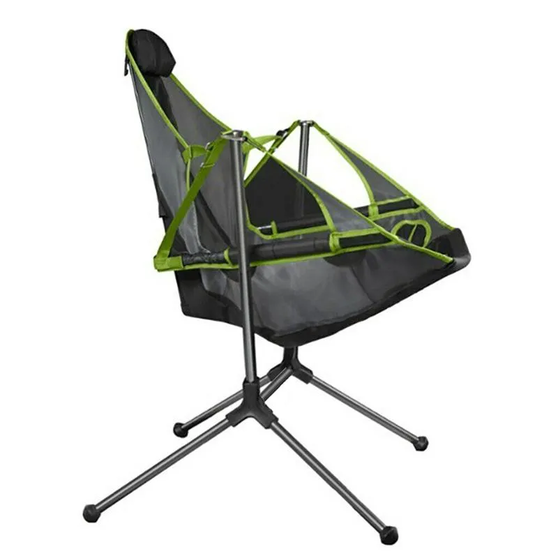 Kids Swing Camping Chair Foldable Luxury Recliner Relaxation Swinging Comfort Lean Back Outdoor