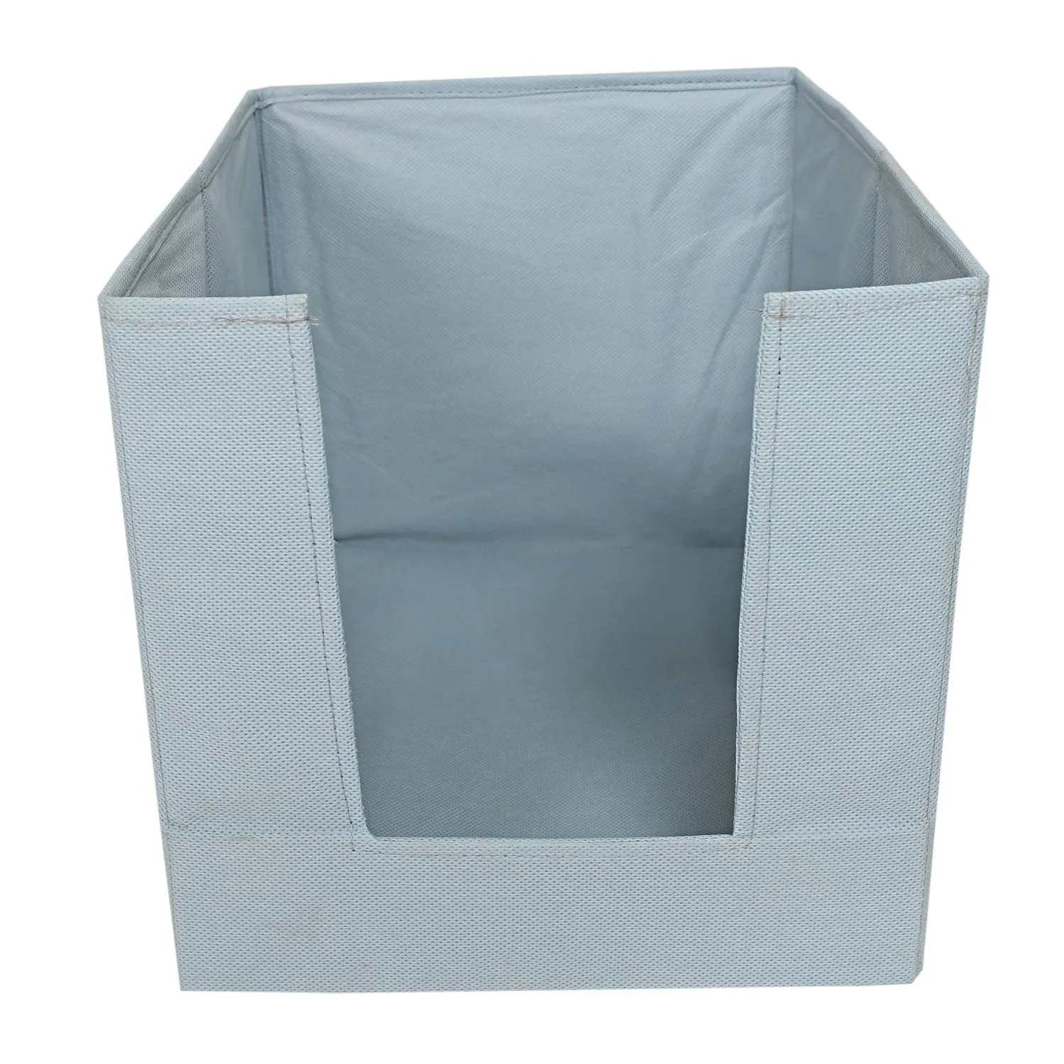 Kuber Industries Non-Woven Foldable Shirt Stacker|Cloth Wardrobe Organizer|Size 40 x 25 x 24 CM|Pack of 2 (Grey and Blue)