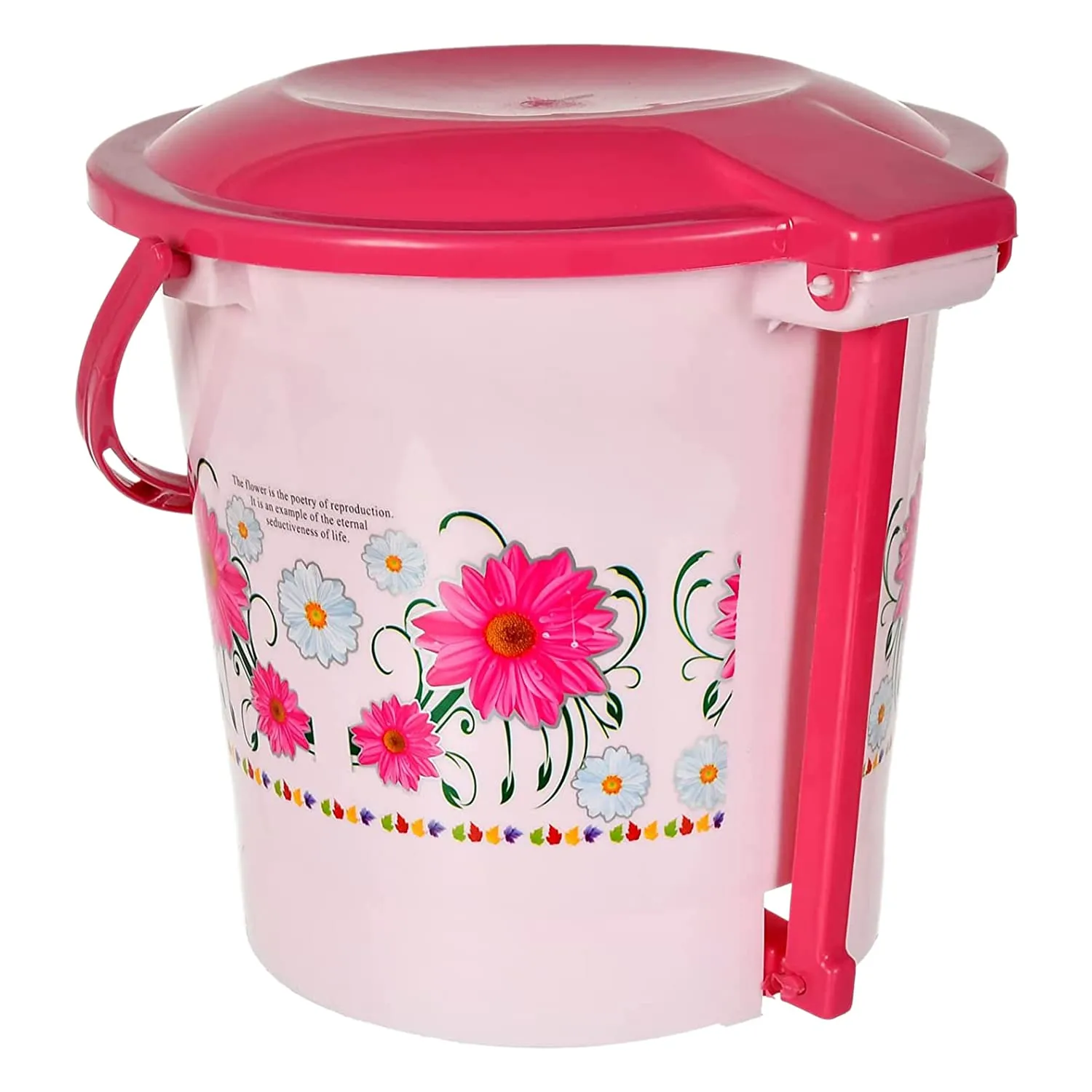 Kuber Industries Pedal Dustbin|Plastic Pedal Dustbin|Kitchen Paper Bin|Dustbin For Bedroom|Dustbin For office|5 Liter Dustbin|Pack of 3 (Pink)