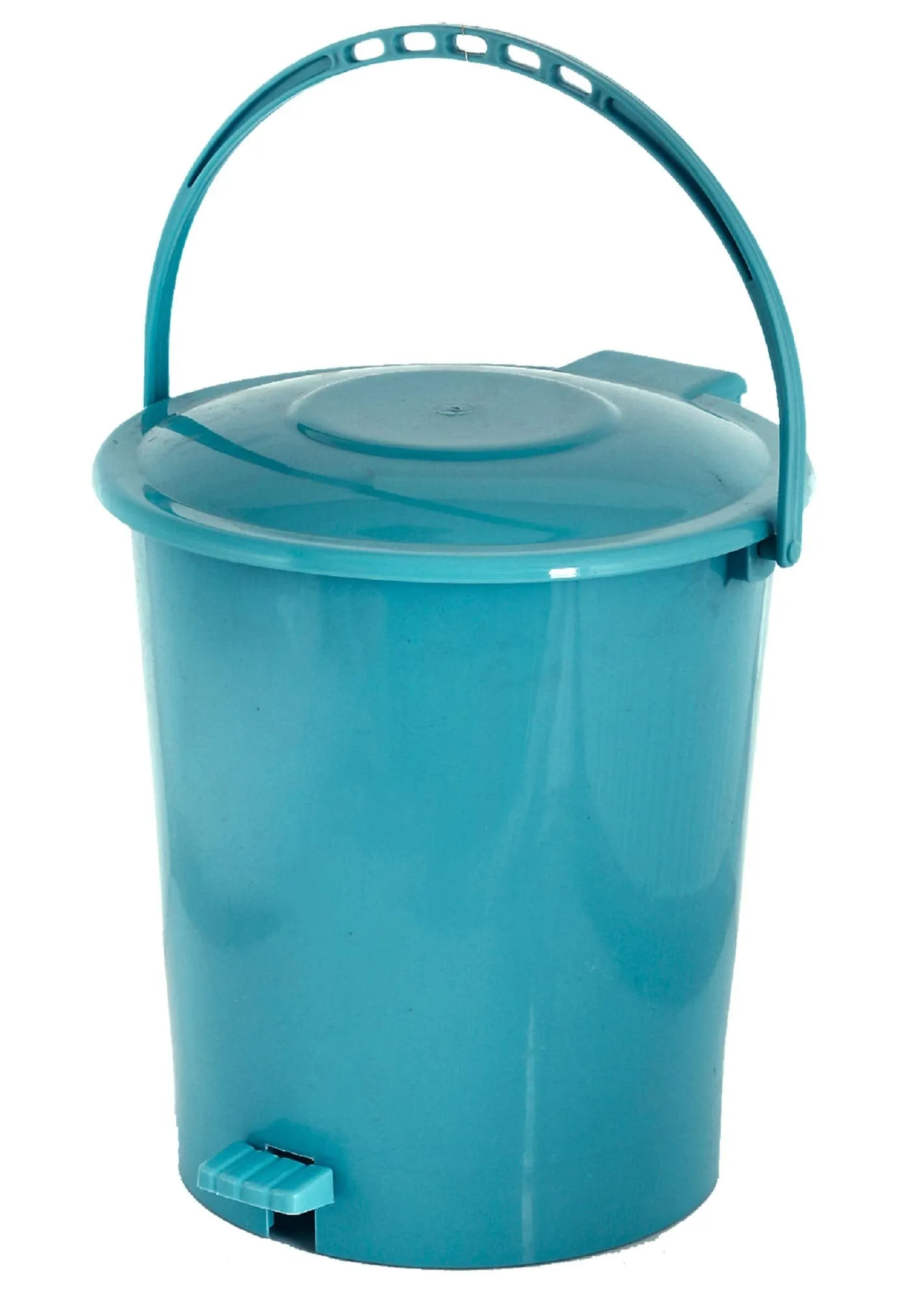 Kuber Industries Step-On Pedal Dustbin|Small Dustbin For Kitchen|Garbage Bin with Handle|Capicity 10 Liters|Pack of 2 (Green)