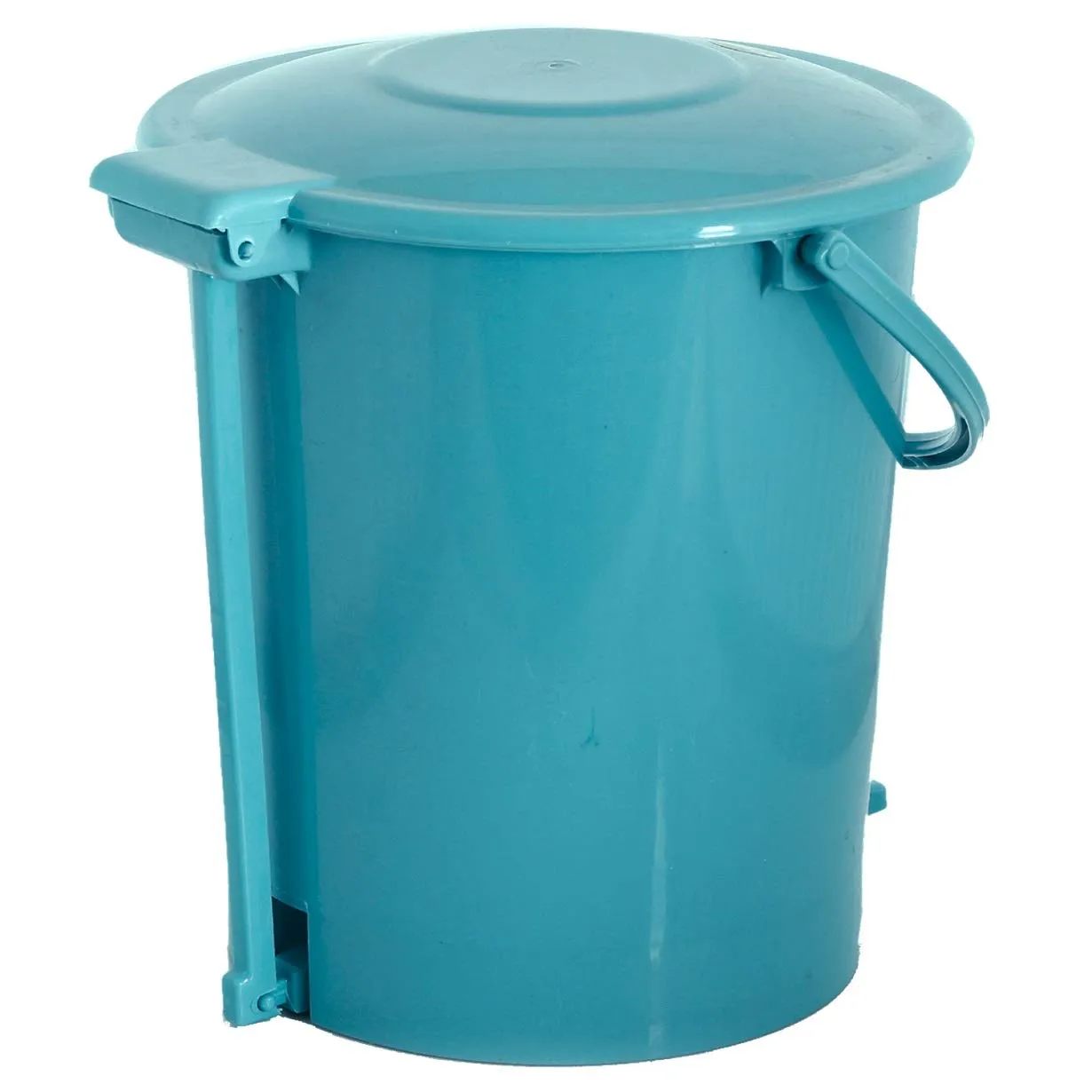 Kuber Industries Step-On Pedal Dustbin|Small Dustbin For Kitchen|Garbage Bin with Handle|Capicity 10 Liters|Pack of 2 (Green)