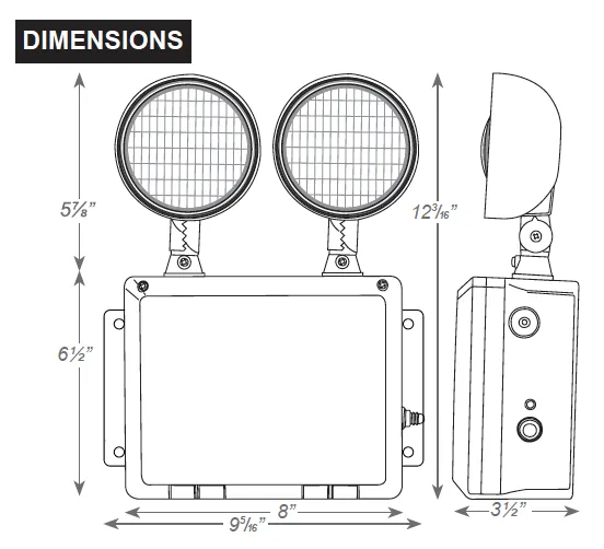 LED Wet Location Remote Capable Polycarbonate Emergency Unit