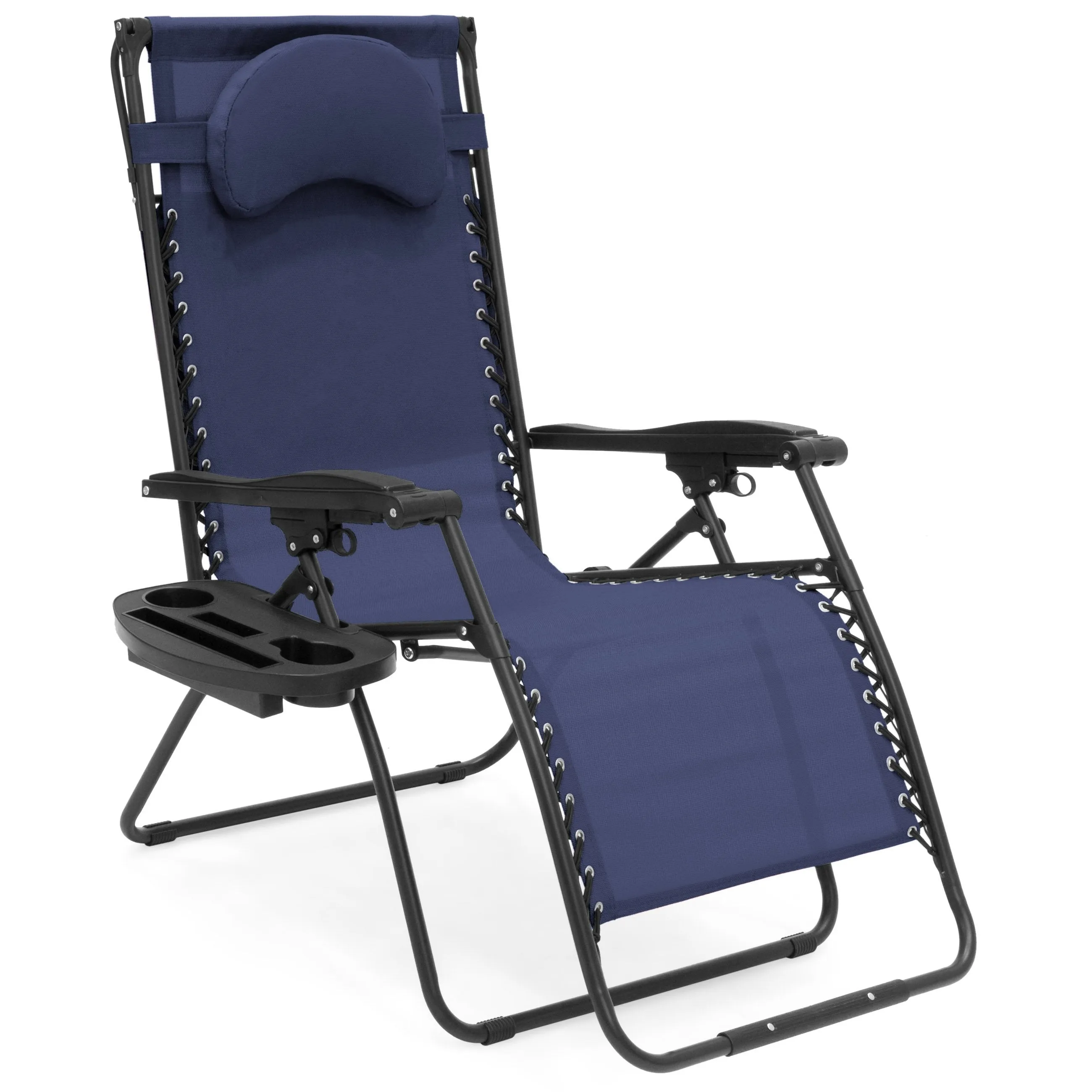 Oversized Zero Gravity Chair w/ Folding Canopy Shade Cup Holder