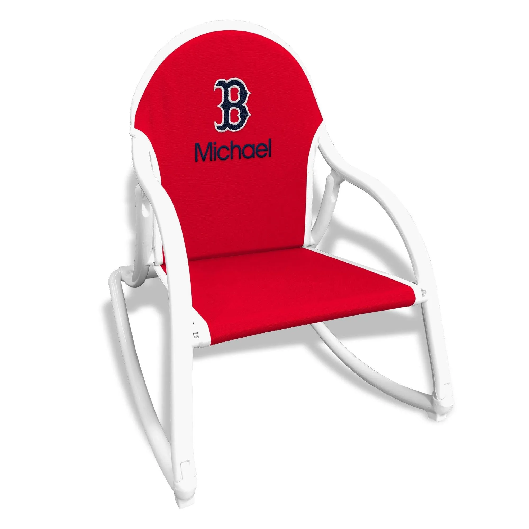 Personalized Boston Red Sox "B" Rocking Chair