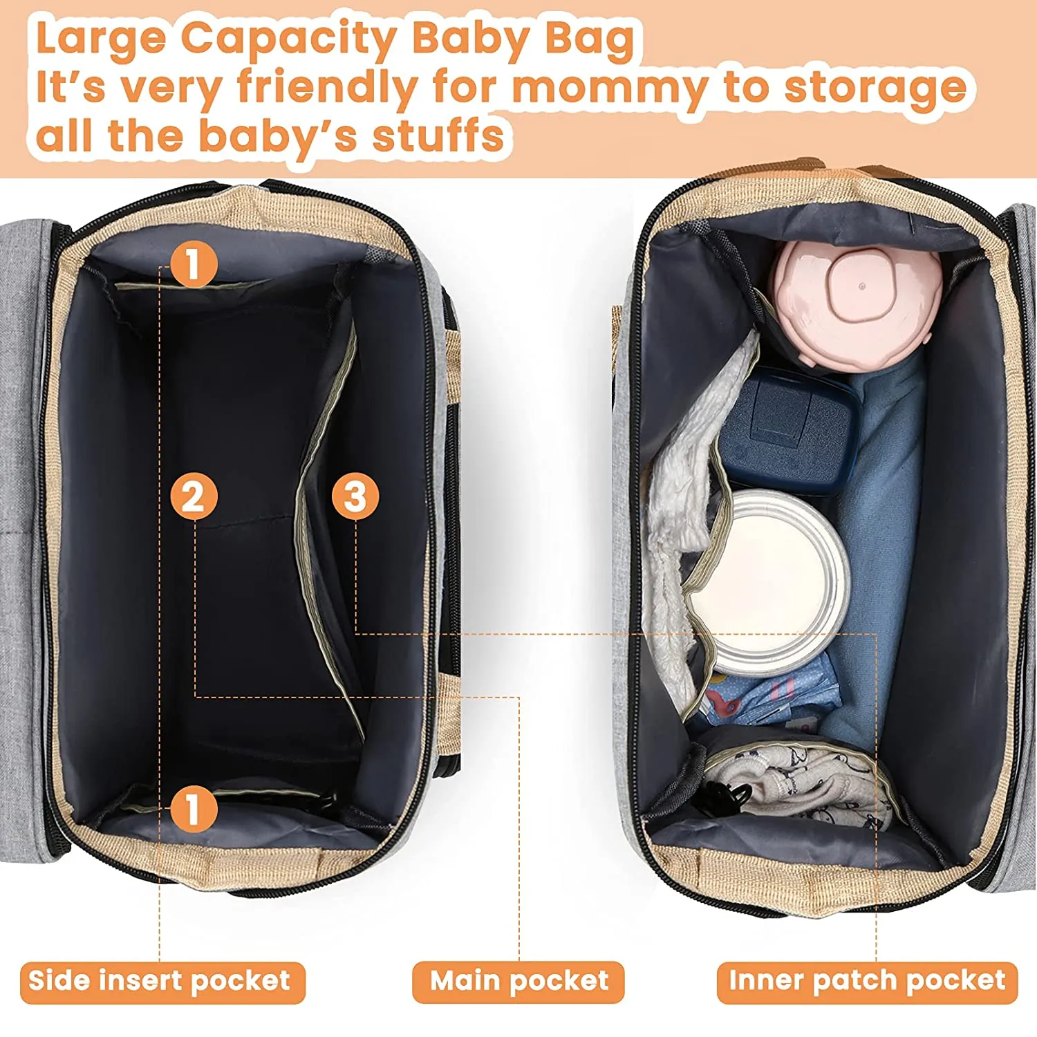 "SleepySprout Convertible Diaper Bag"